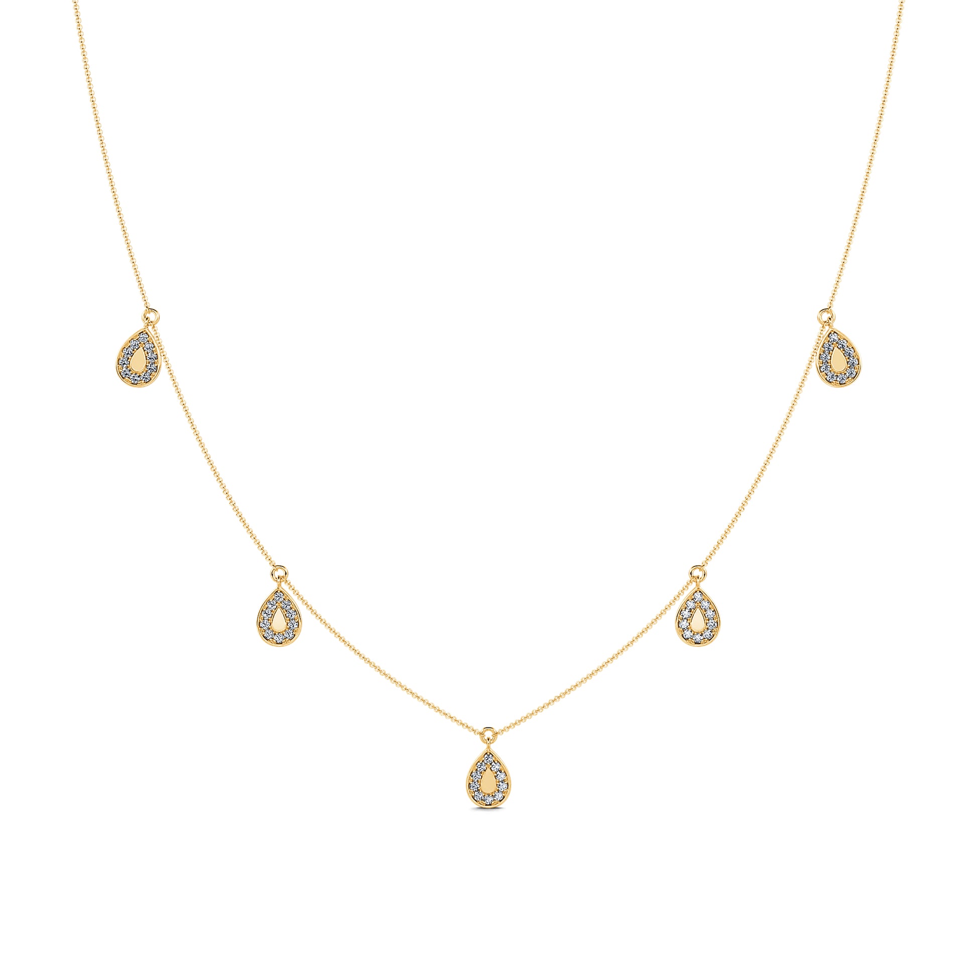 Collier or jaune et diamants Polly 2