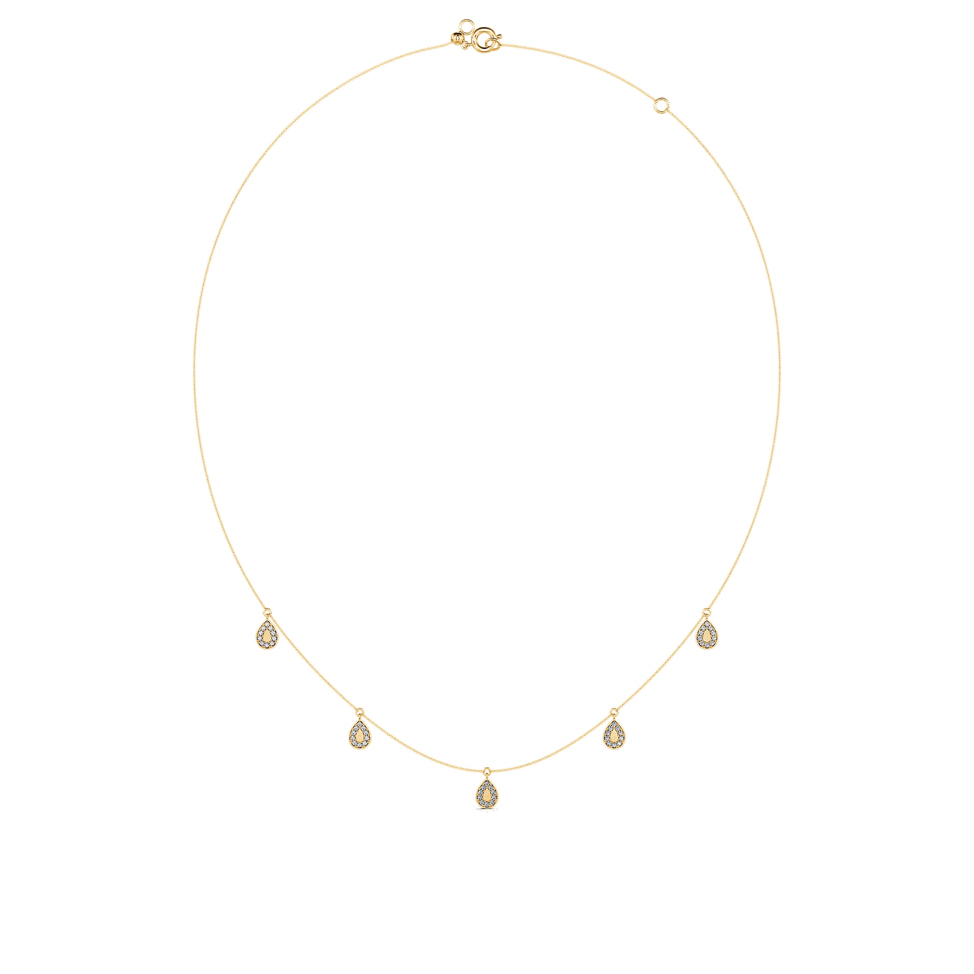 Collier or jaune et diamants Polly 3