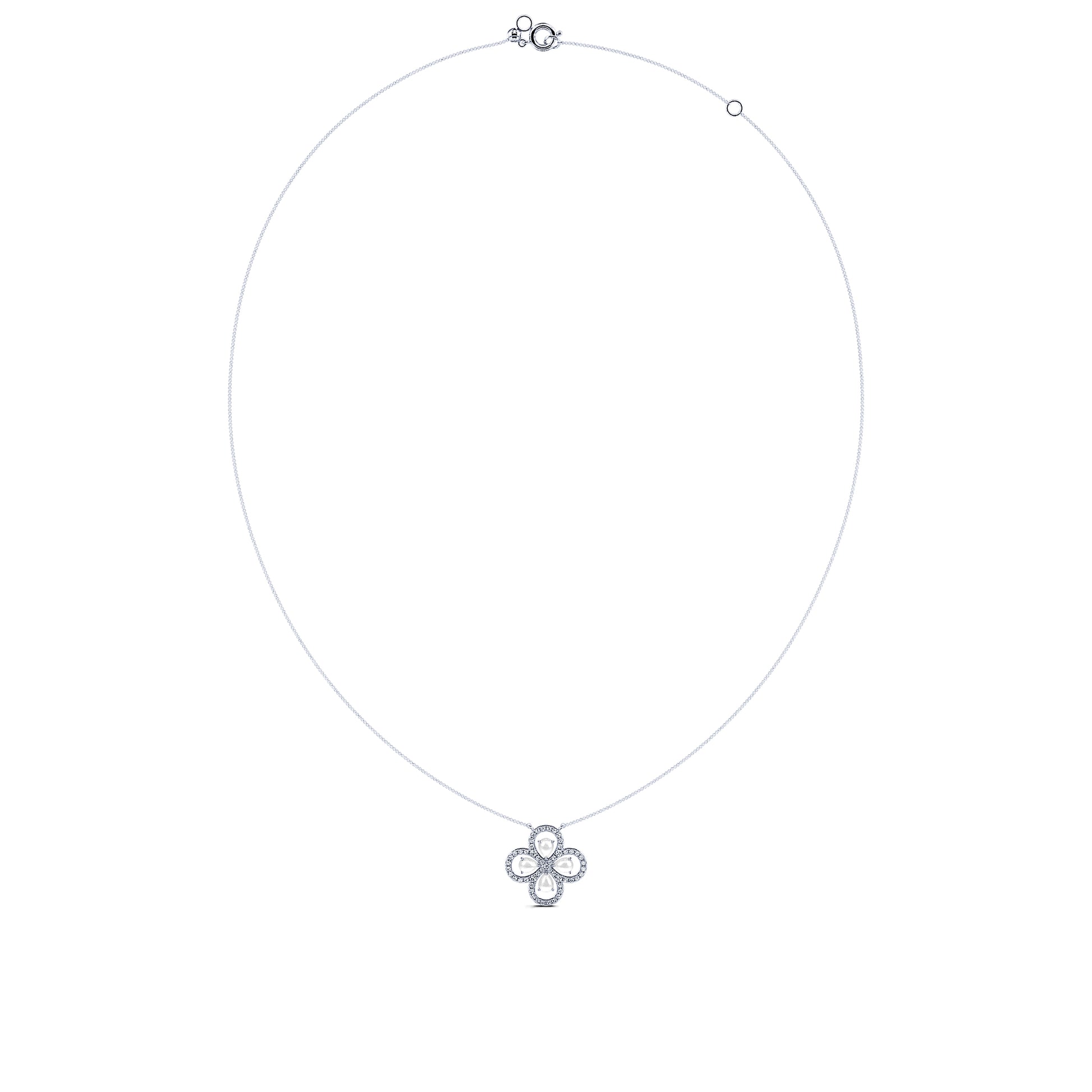 Collier trèfle diamants et nacre Yoly 3