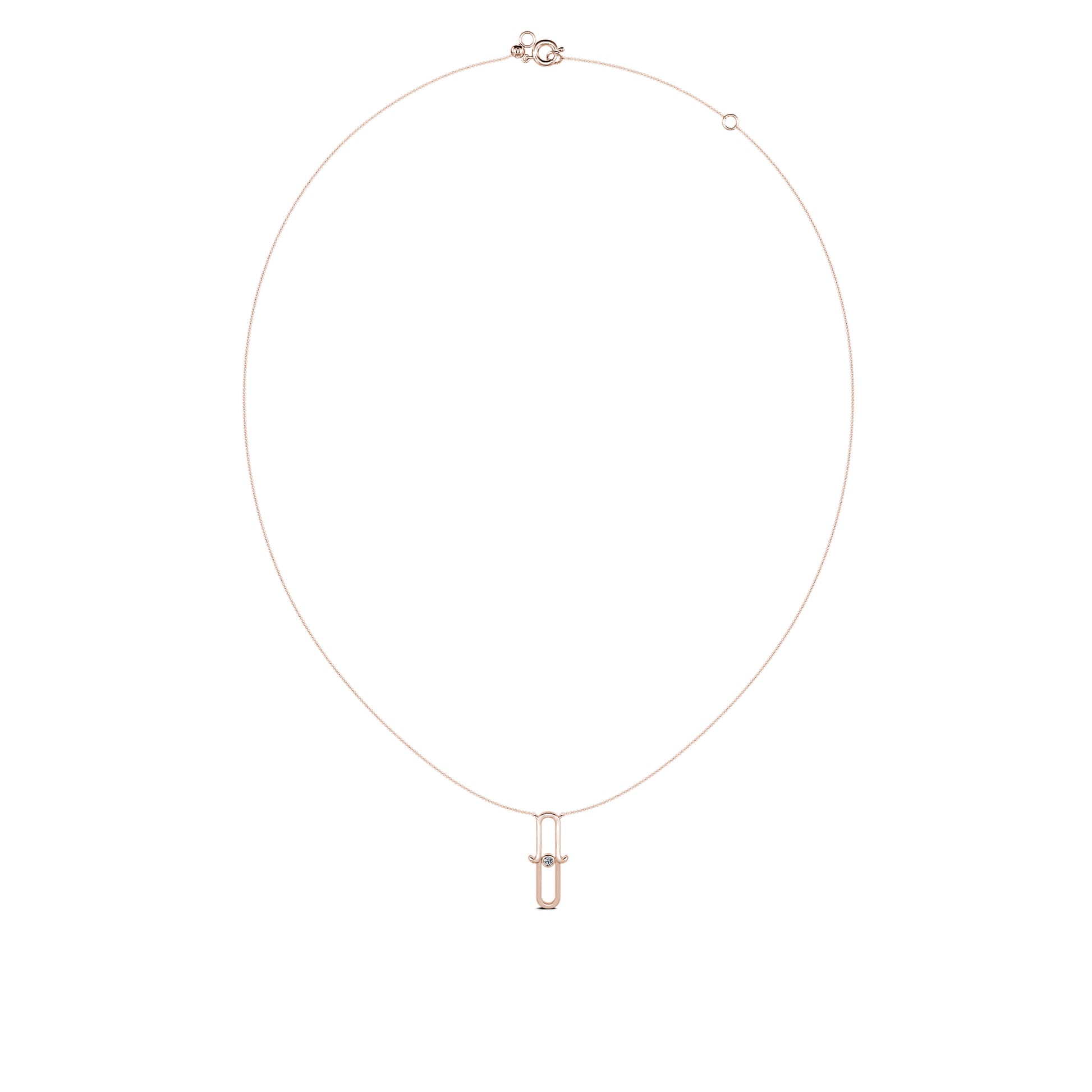 Collier main or rose diamant  Dana 3