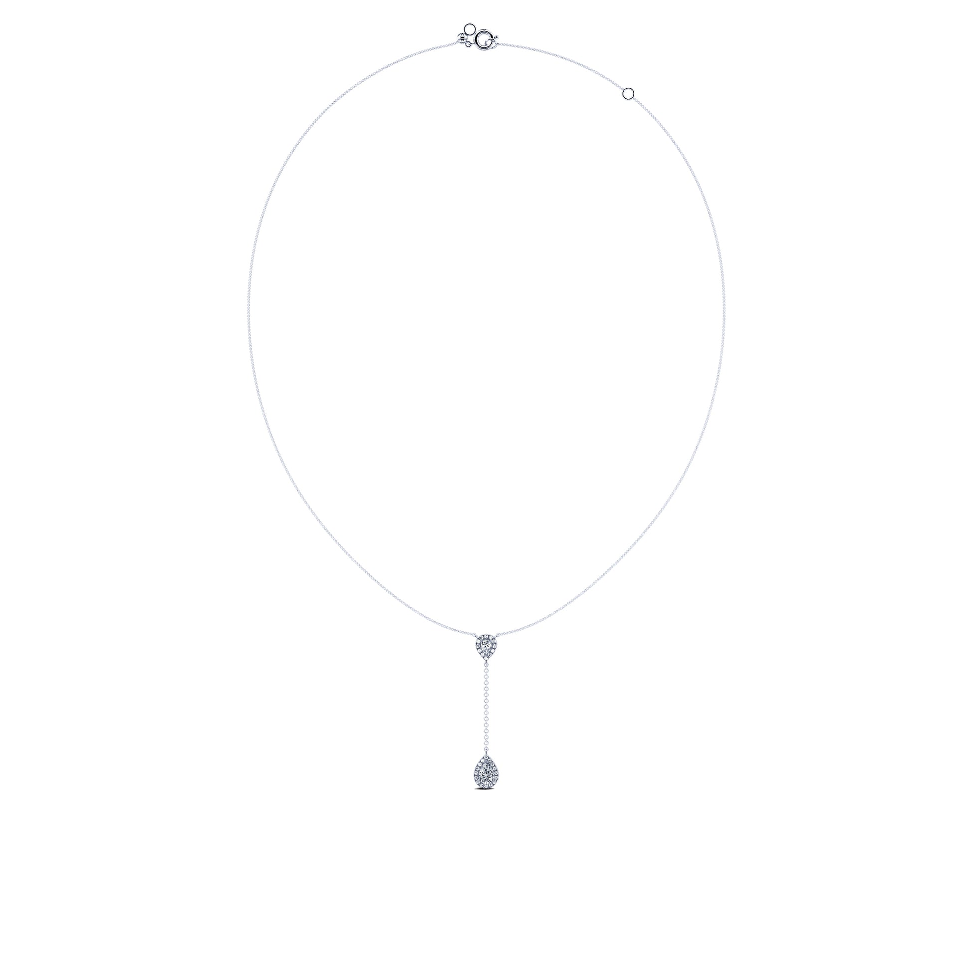 Collier diamant cravate or blanc Fina 3
