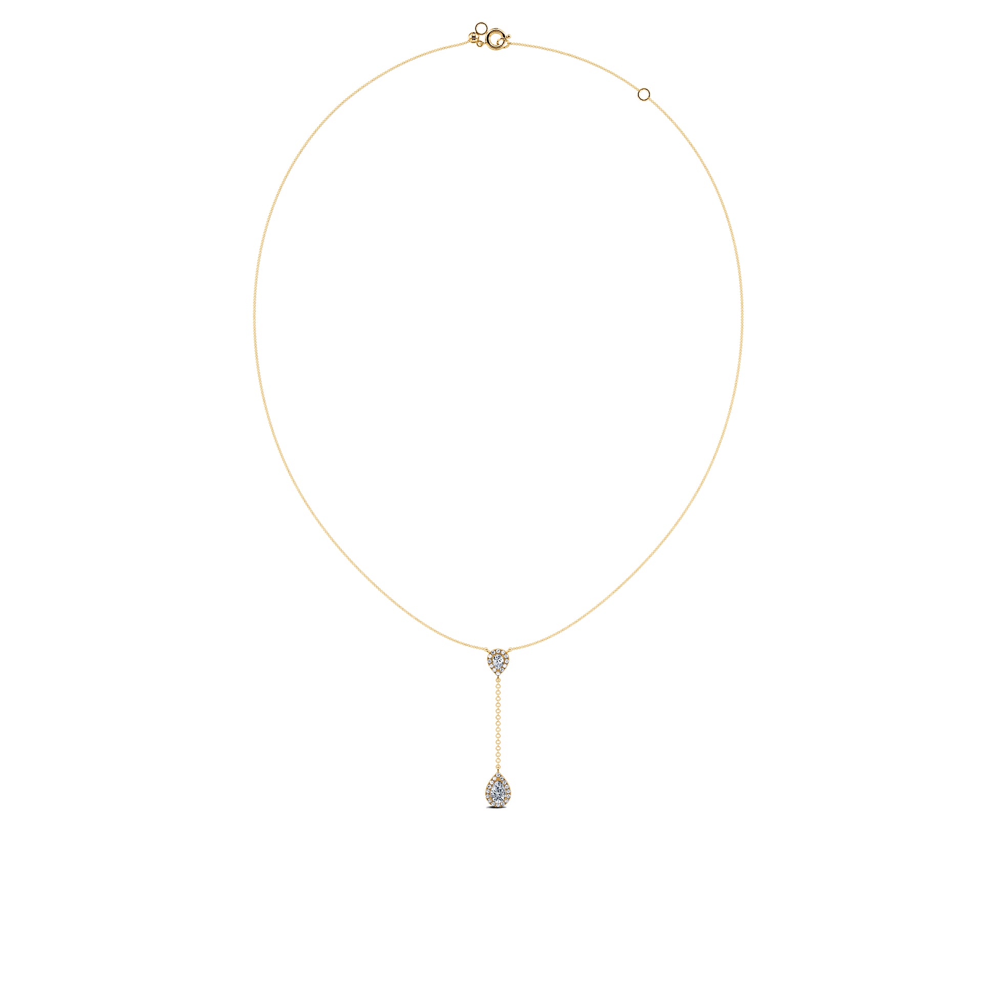 Collier diamant cravate or jaune Fina 3