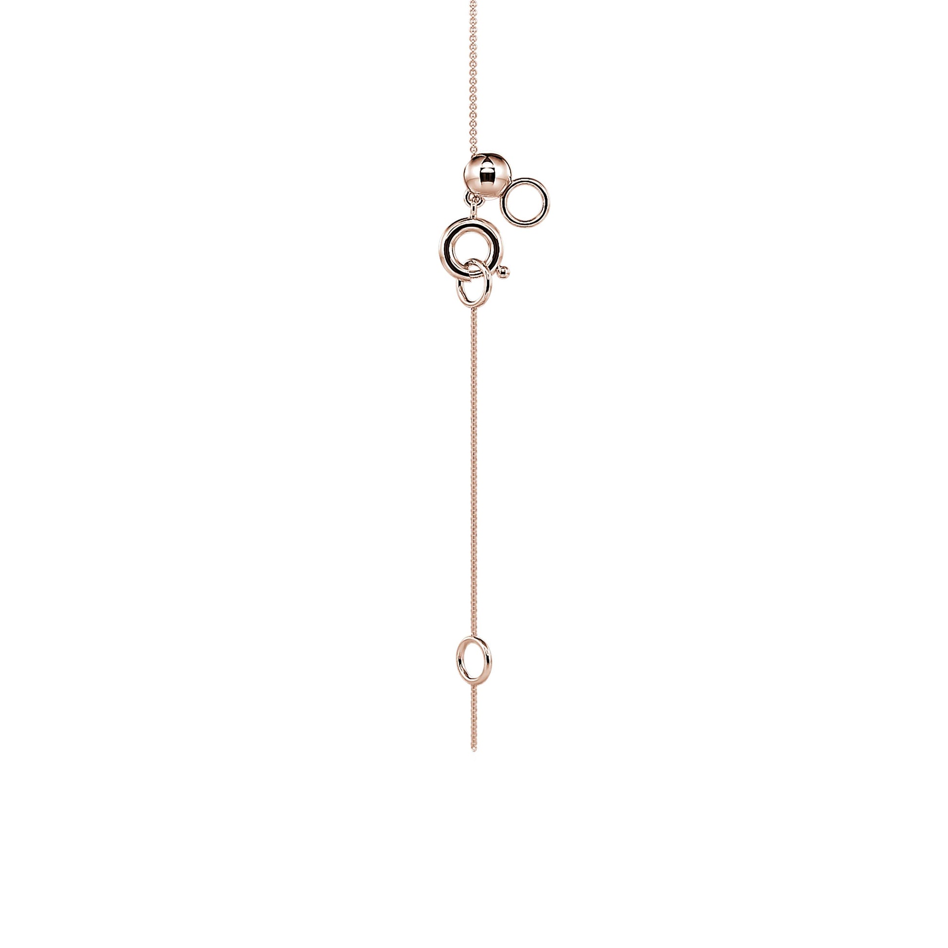 Collier or rose diamants et emeraude Tessy 3