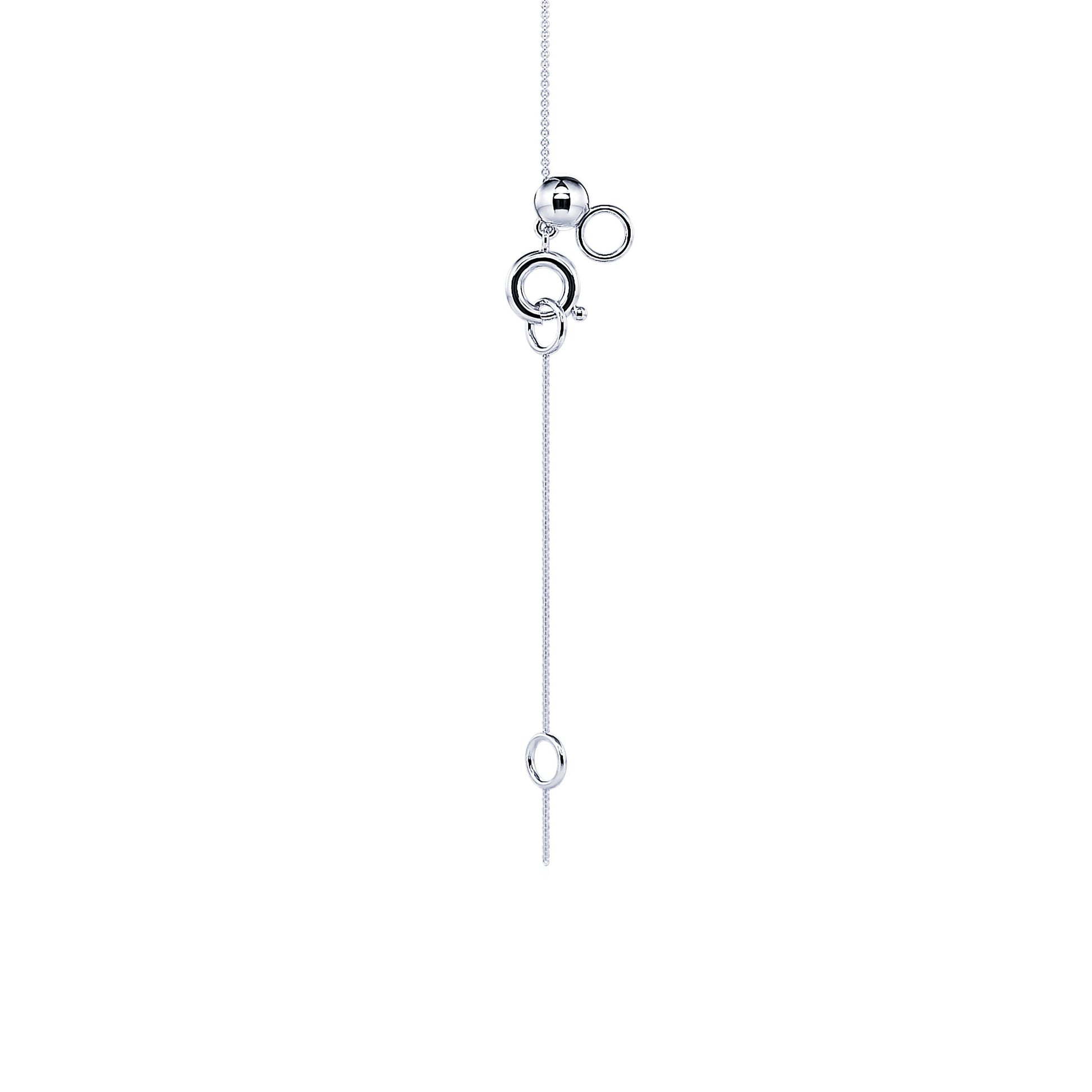 Collier or blanc diamants et emeraude Tessy 3