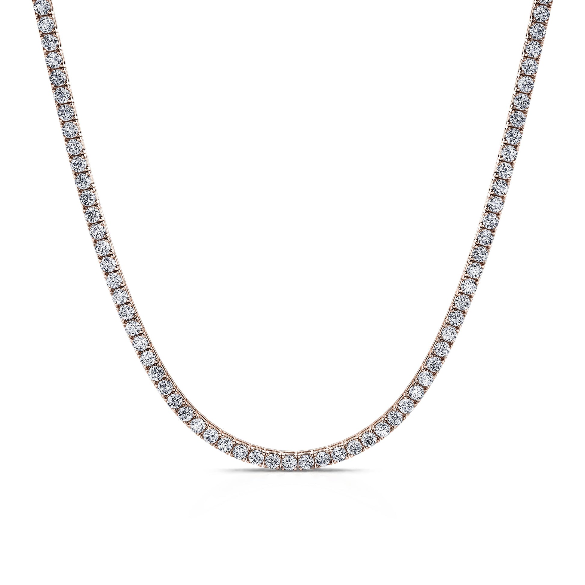 Collier tennis diamant de synthèse or rose Riviera Lab Collier 1