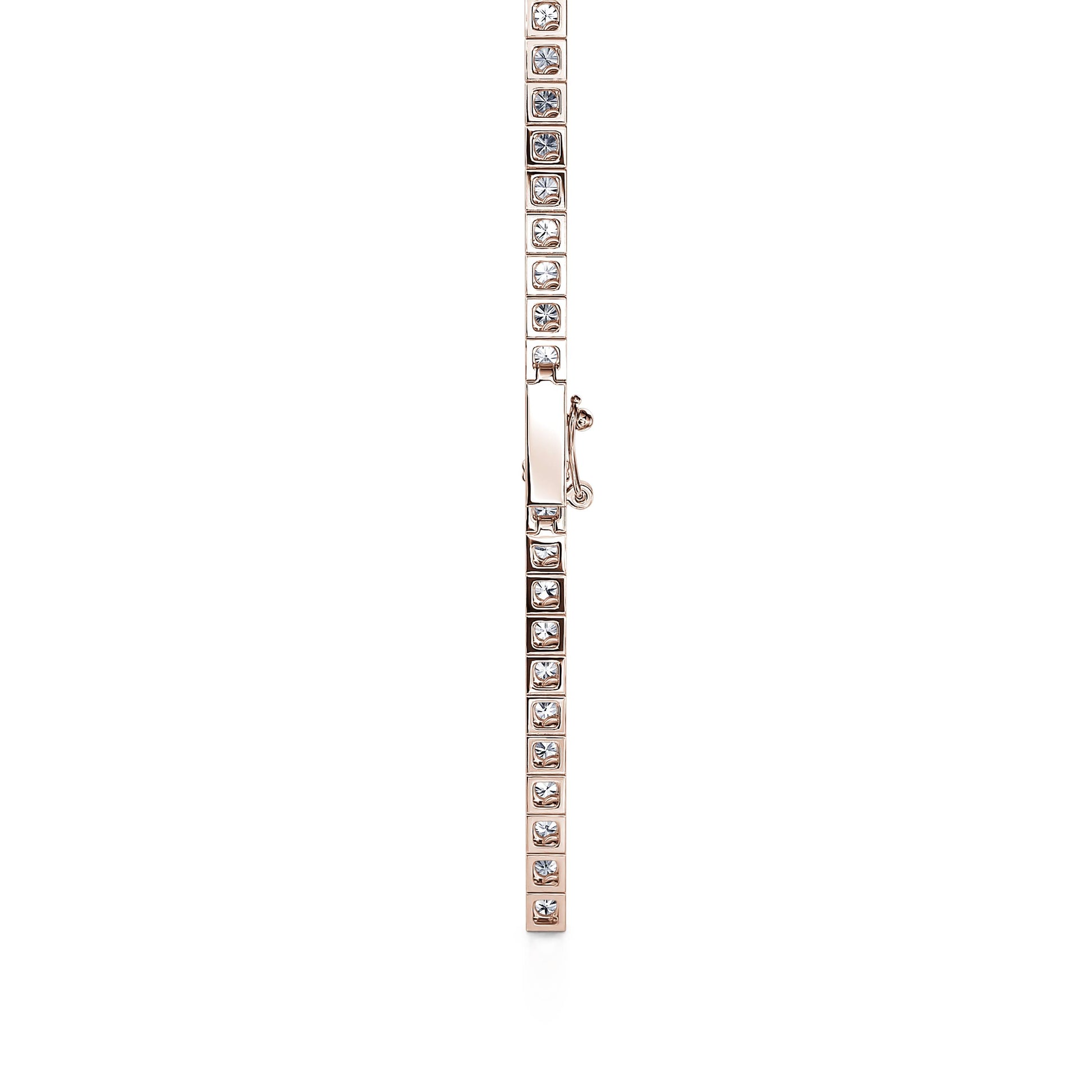 Collier tennis diamant de synthèse or rose Riviera Lab Collier 3