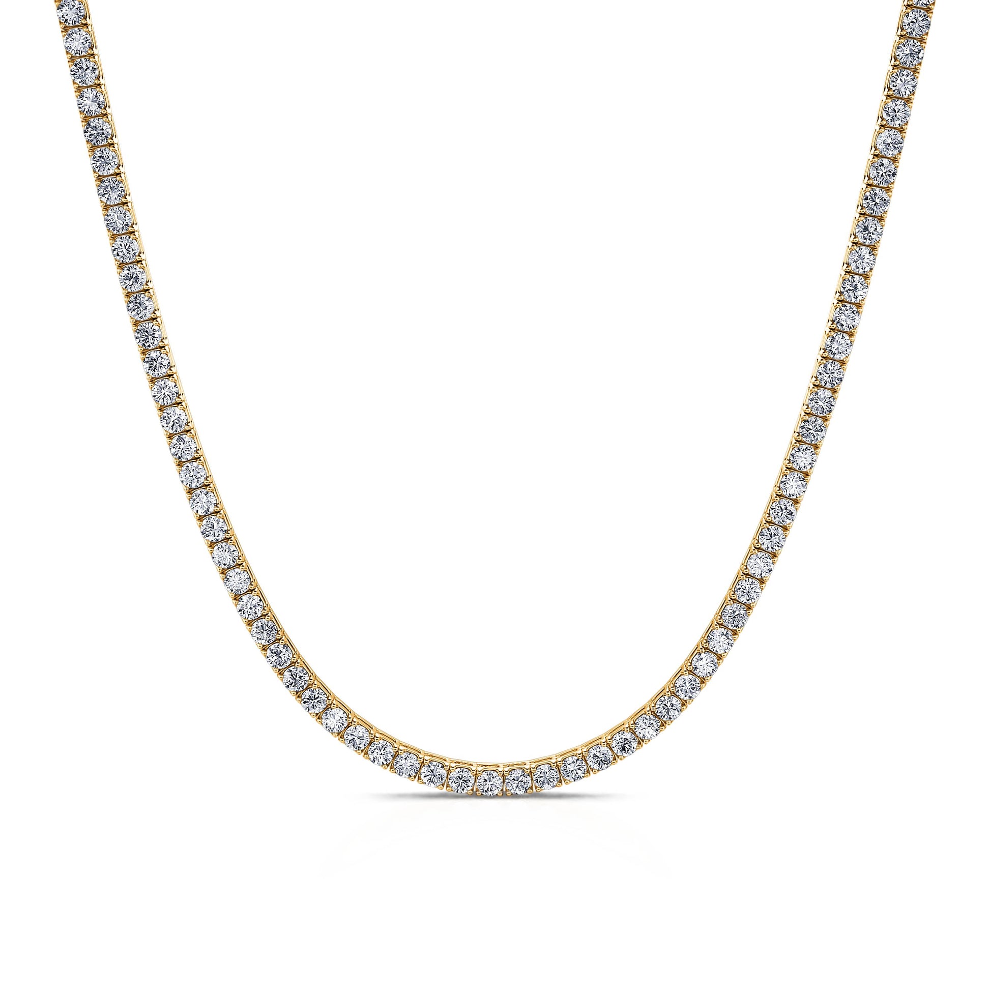 Collier tennis diamant de synthèse or jaune Riviera Lab Collier 1