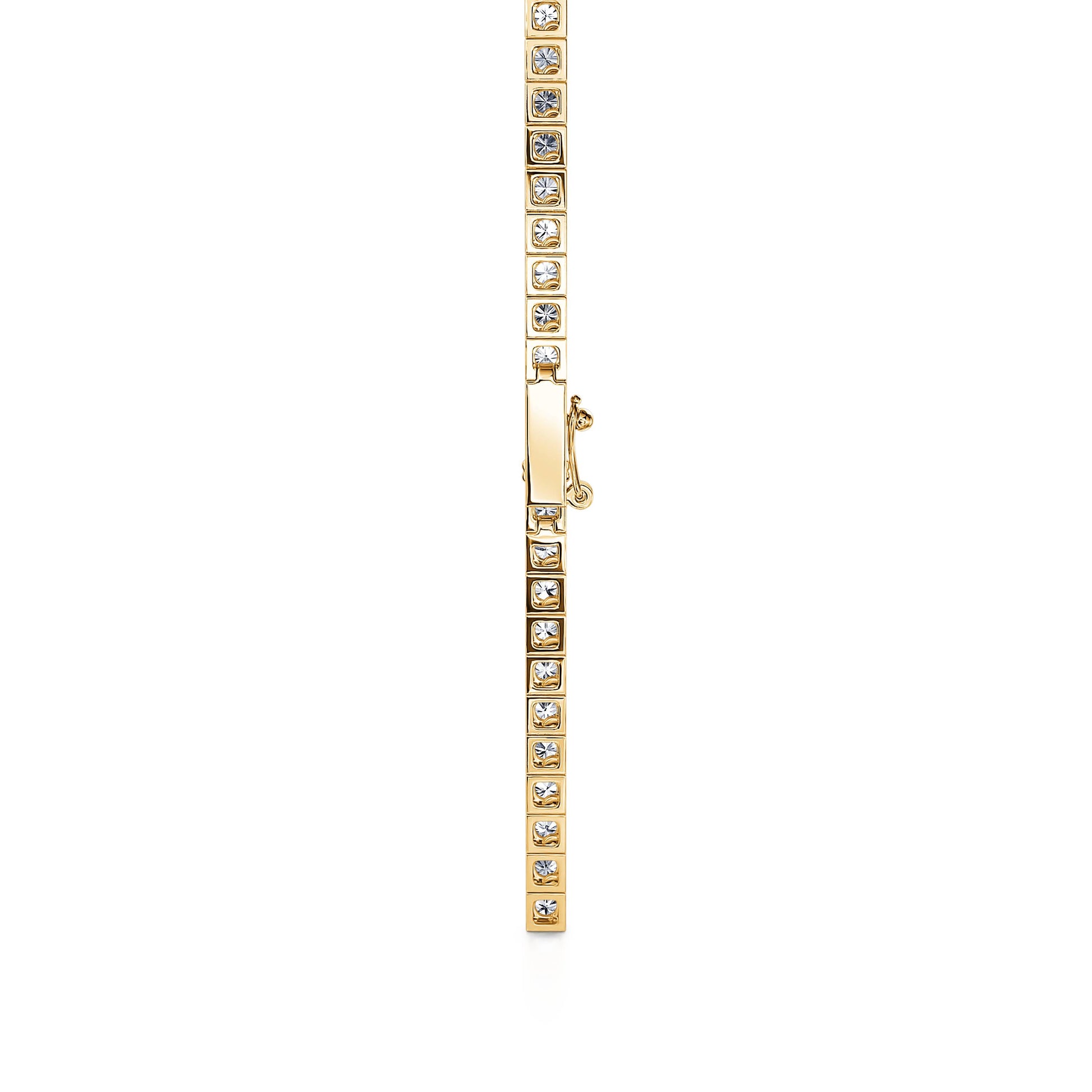 Collier tennis diamant de synthèse or jaune Riviera Lab Collier 3