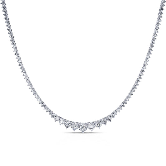 Capri Lab&nbsp;-&nbsp;Collier tennis diamant de synthèse platine en dégradé #1