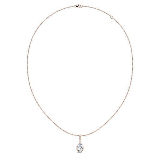 Eliana Lab - Collier or rose diamant de synthèse poire #2