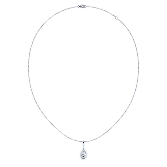 Eliana Lab - Collier or blanc diamant de synthèse poire #2