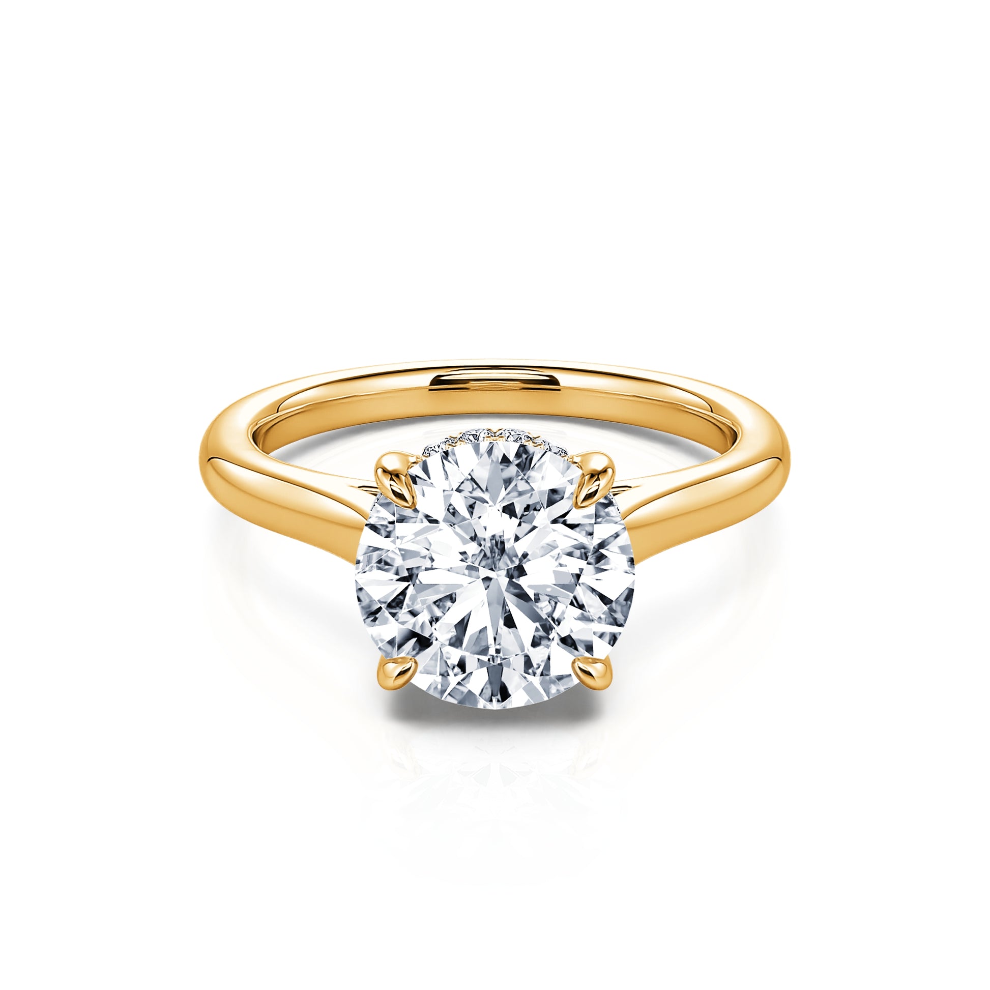 Solitaire or jaune diamant de synthèse Elya Lab 1
