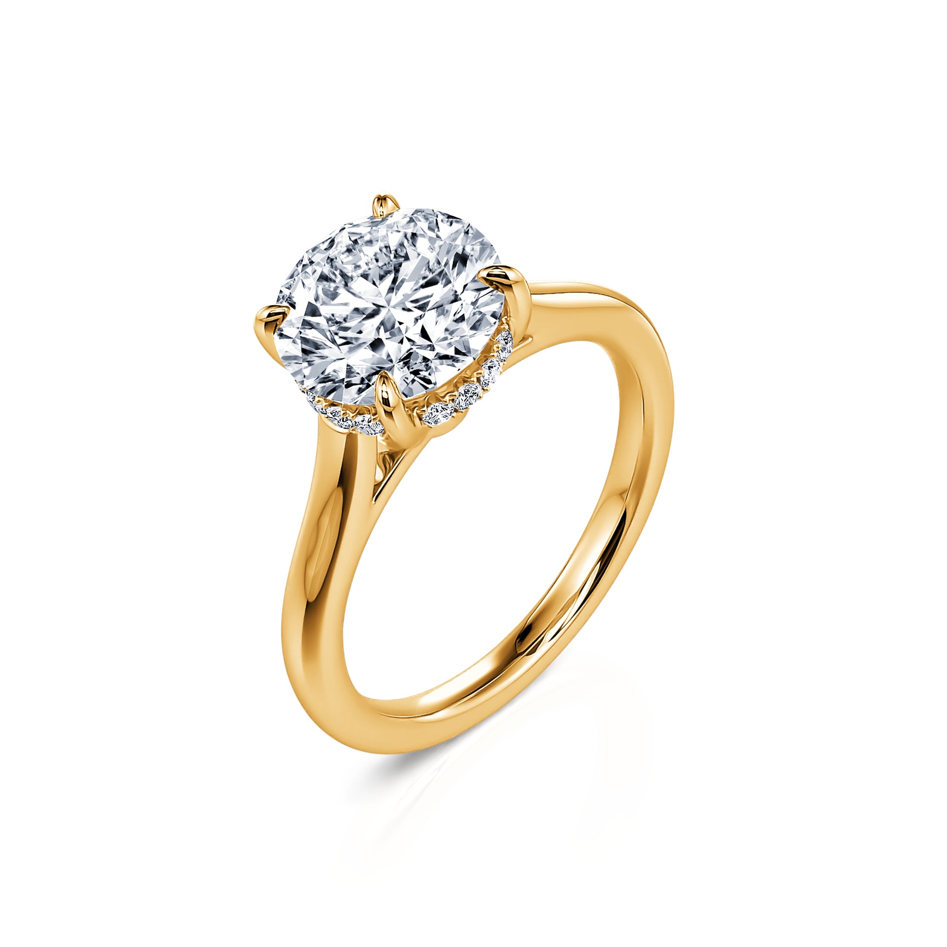 Solitaire or jaune diamant de synthèse Elya Lab 2