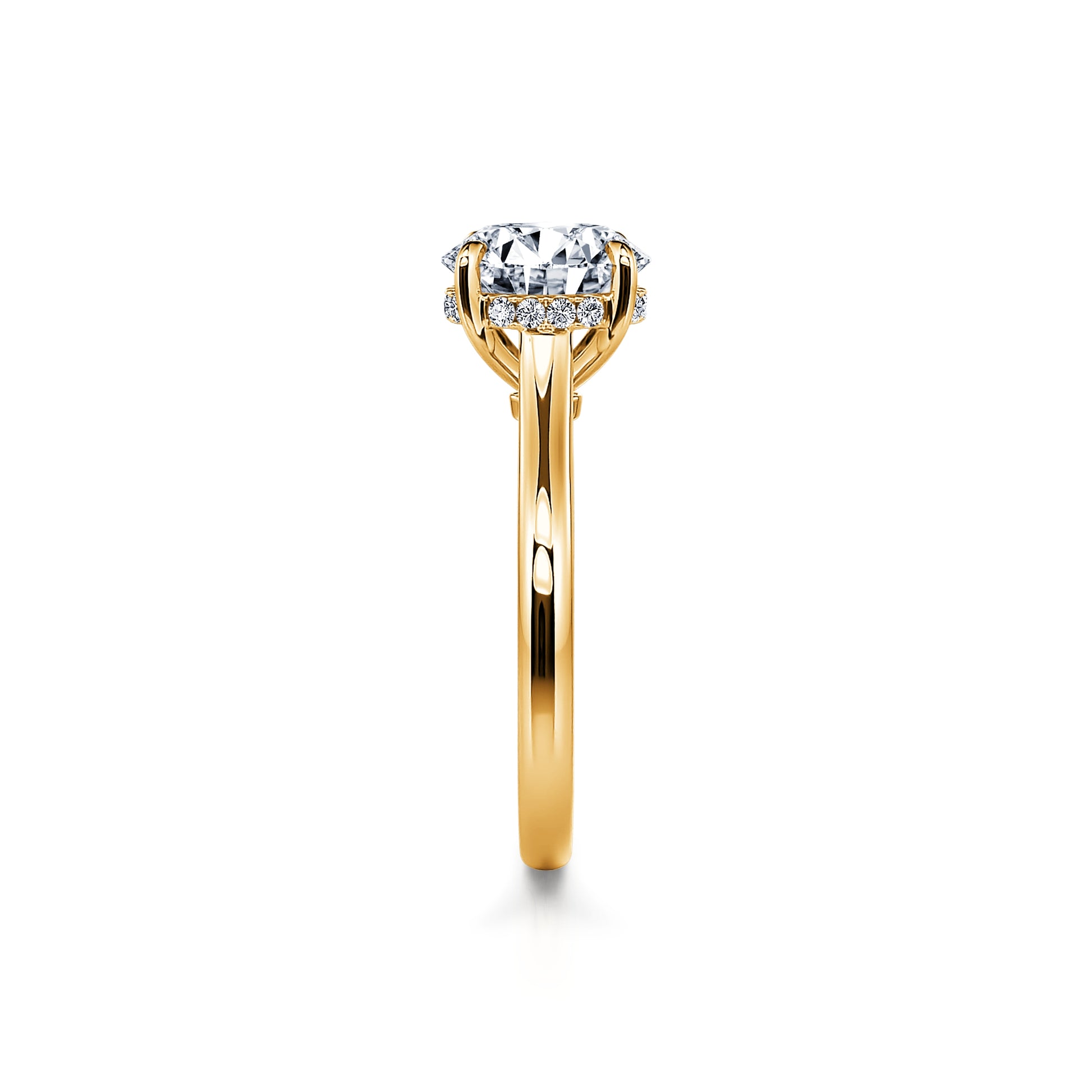 Solitaire or jaune diamant de synthèse Elya Lab 4