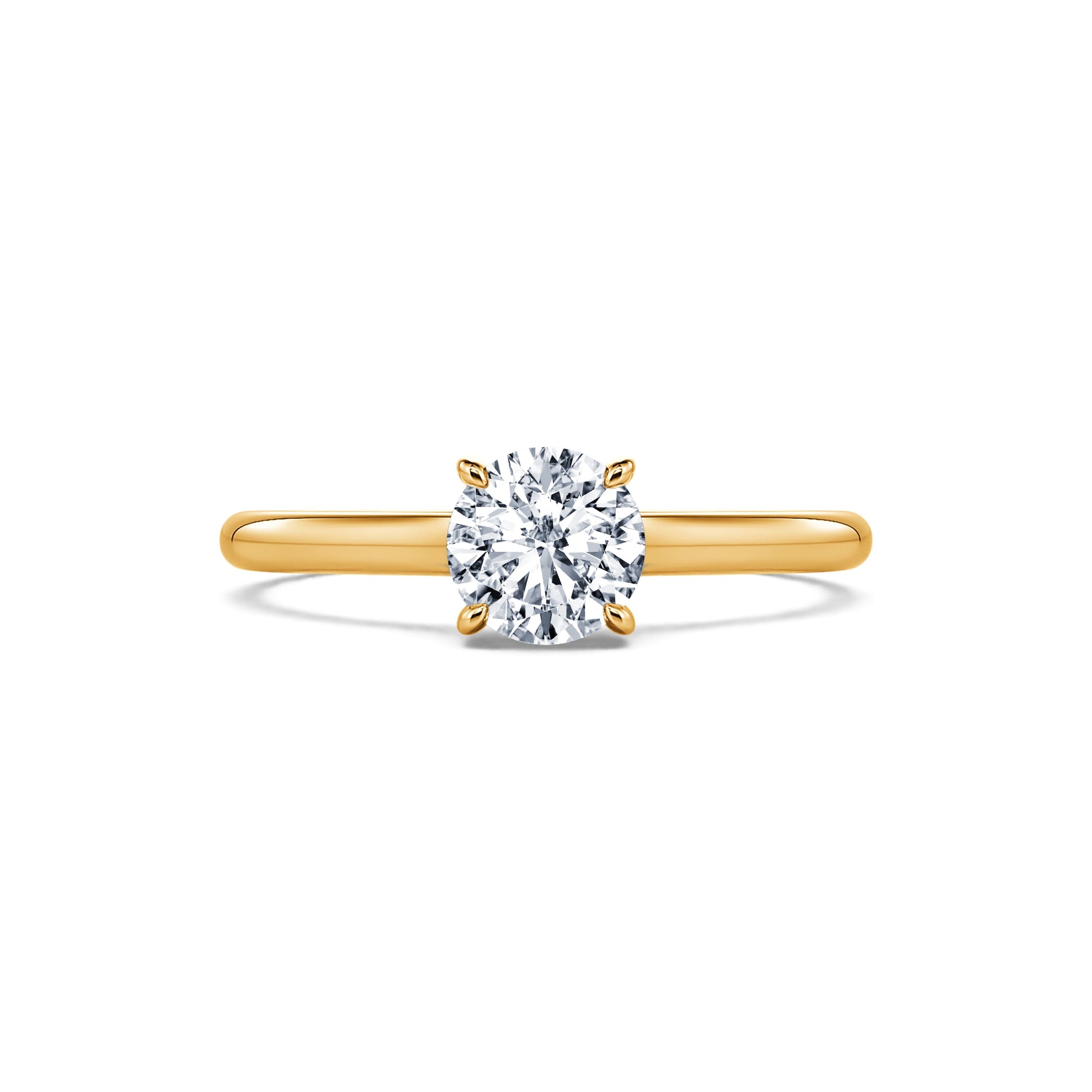 Solitaire or jaune diamant de synthèse Elya Lab 1