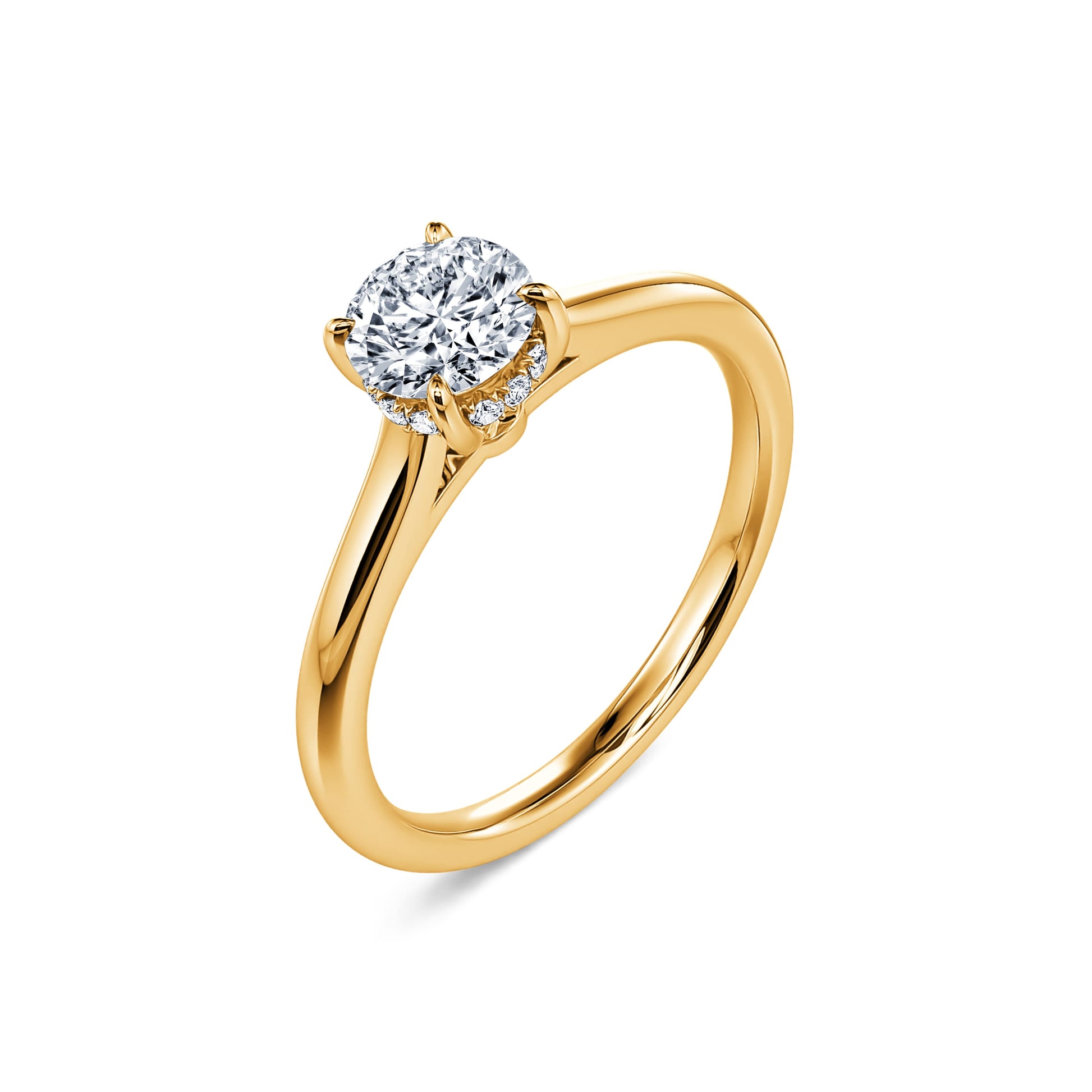 Solitaire or jaune diamant de synthèse Elya Lab 2