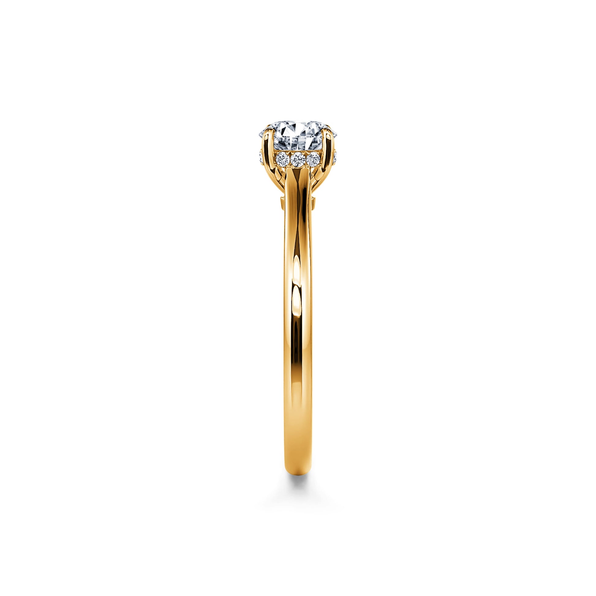 Solitaire or jaune diamant de synthèse Elya Lab 3