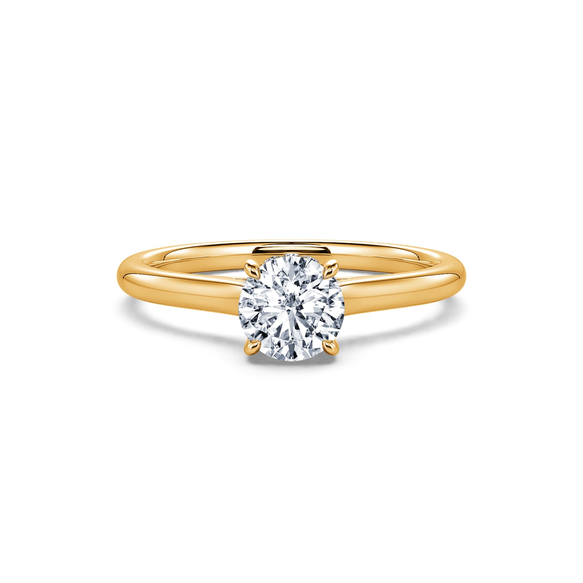 Solitaire or jaune diamant de synthèse Elya Lab 4