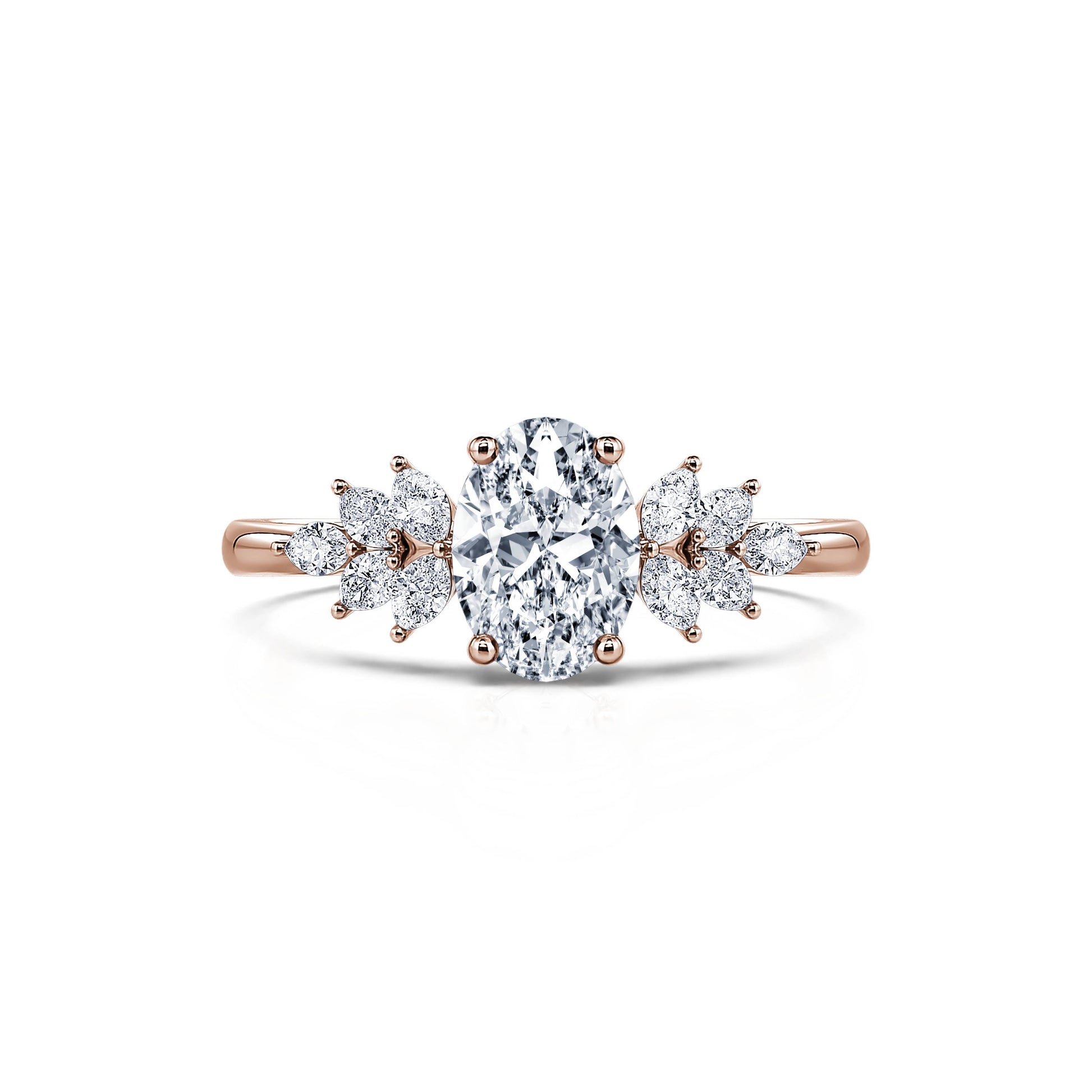 Bague de fiançailles or rose diamant Loly 1