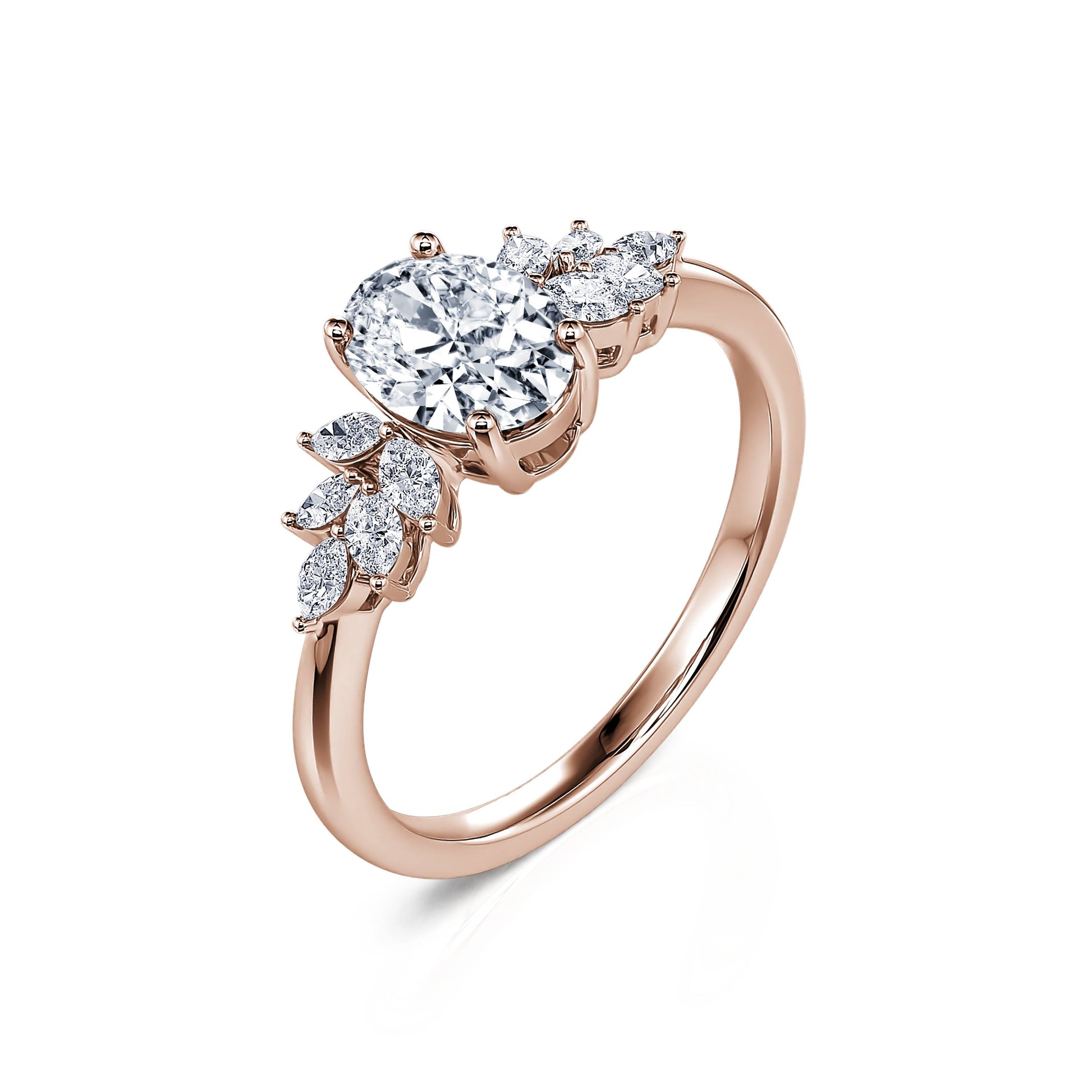 Bague de fiançailles or rose diamant Loly 3