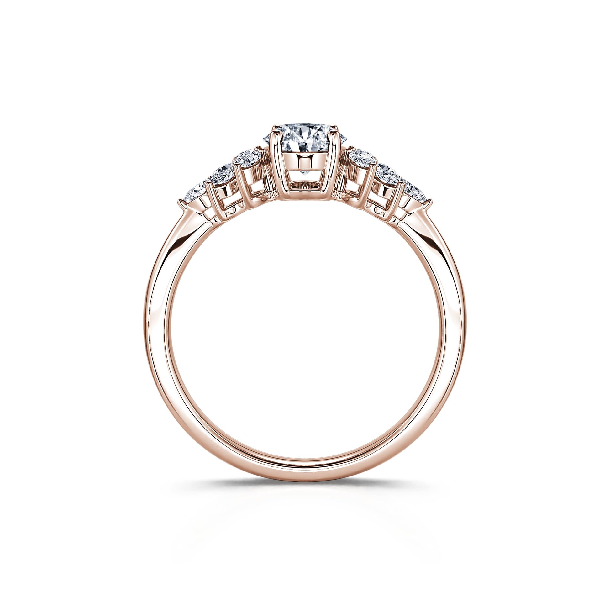 Bague de fiançailles or rose diamant Loly 2