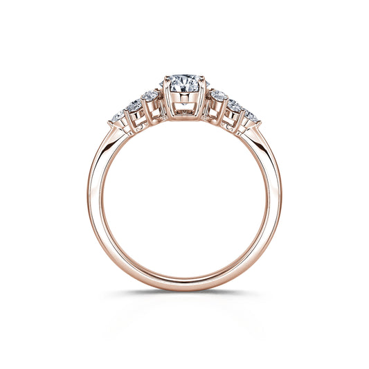 Loly Lab&nbsp;-&nbsp;Bague de fiançailles or rose diamant de synthèse #2