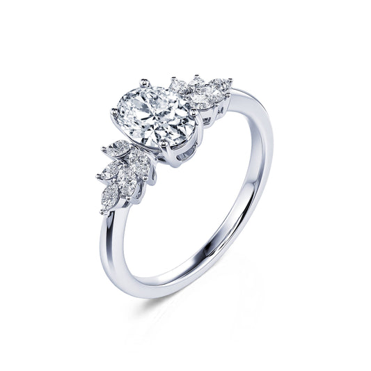Loly Lab&nbsp;-&nbsp;Bague de fiançailles platine diamant de synthèse #2