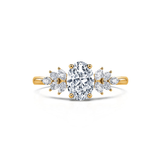 Loly - Bague de fiançailles or jaune diamant #1