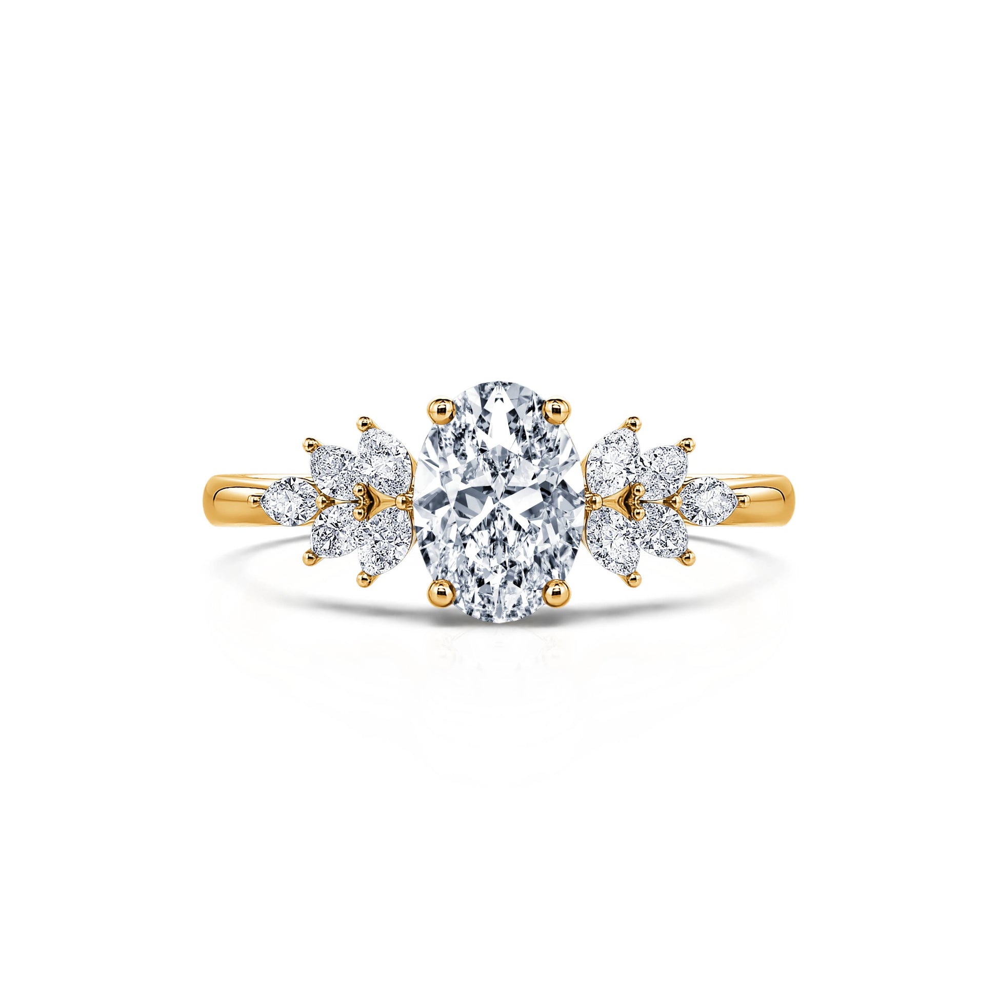 Bague de fiançailles or jaune diamant Loly 1