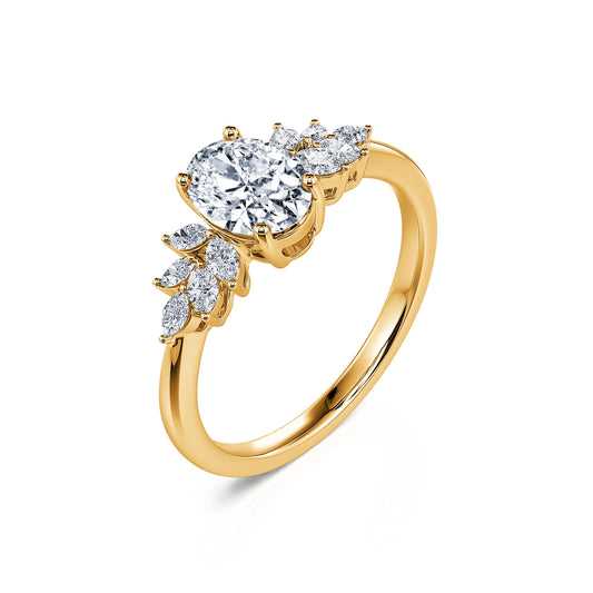 Loly Lab&nbsp;-&nbsp;Bague de fiançailles or jaune diamant de synthèse #2