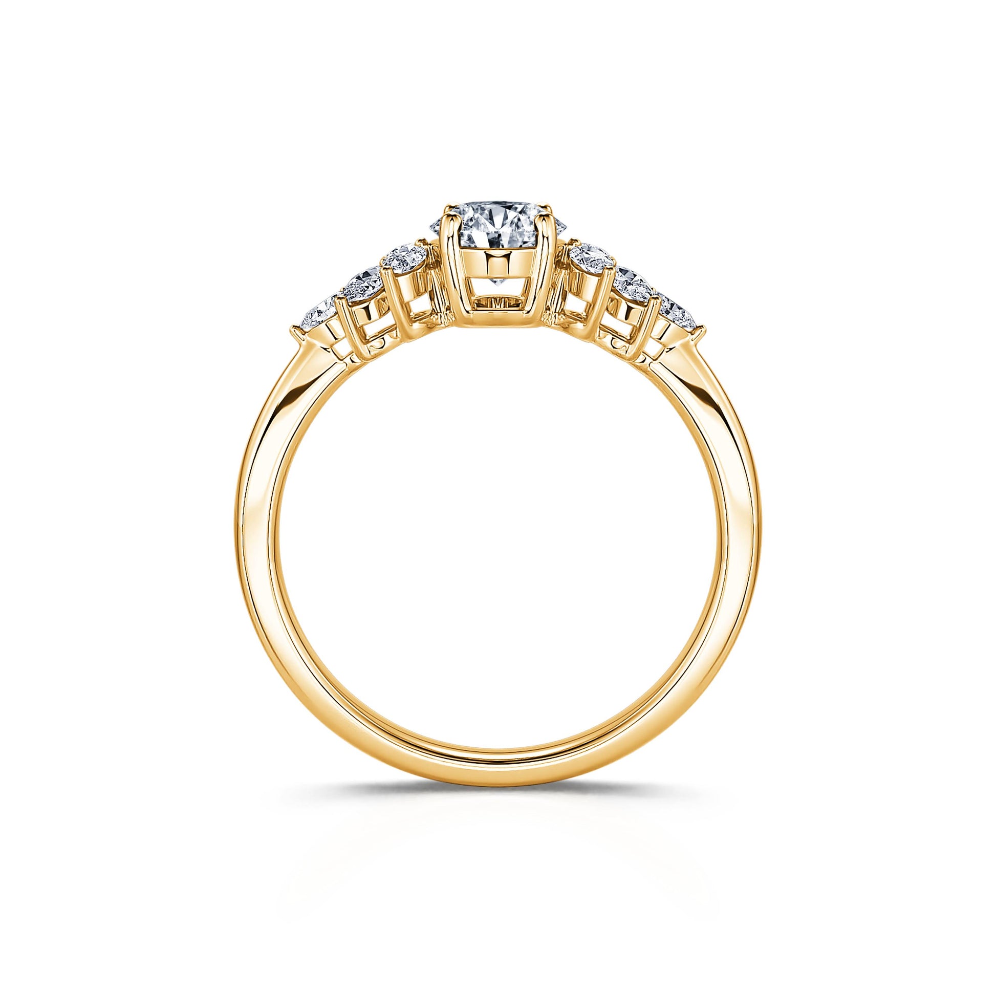Bague de fiançailles or jaune diamant Loly 4