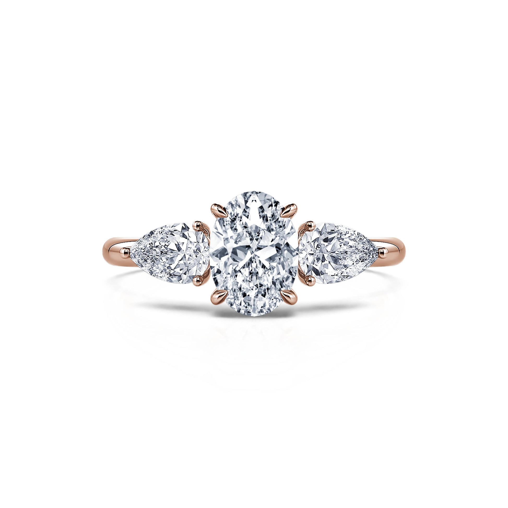Bague de fiançailles Or rose diamant Morgan 1