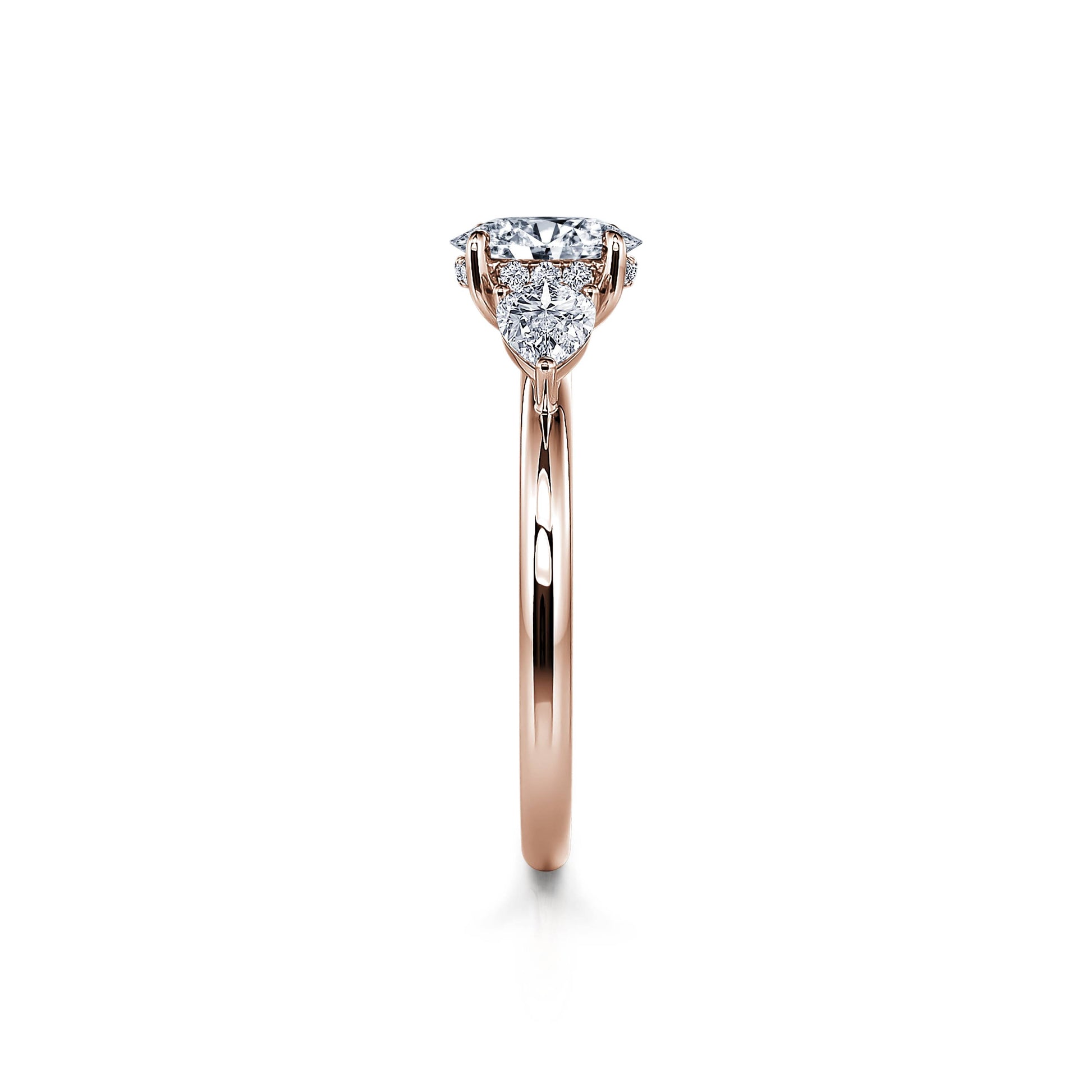Bague de fiançailles Or rose diamant Morgan 3