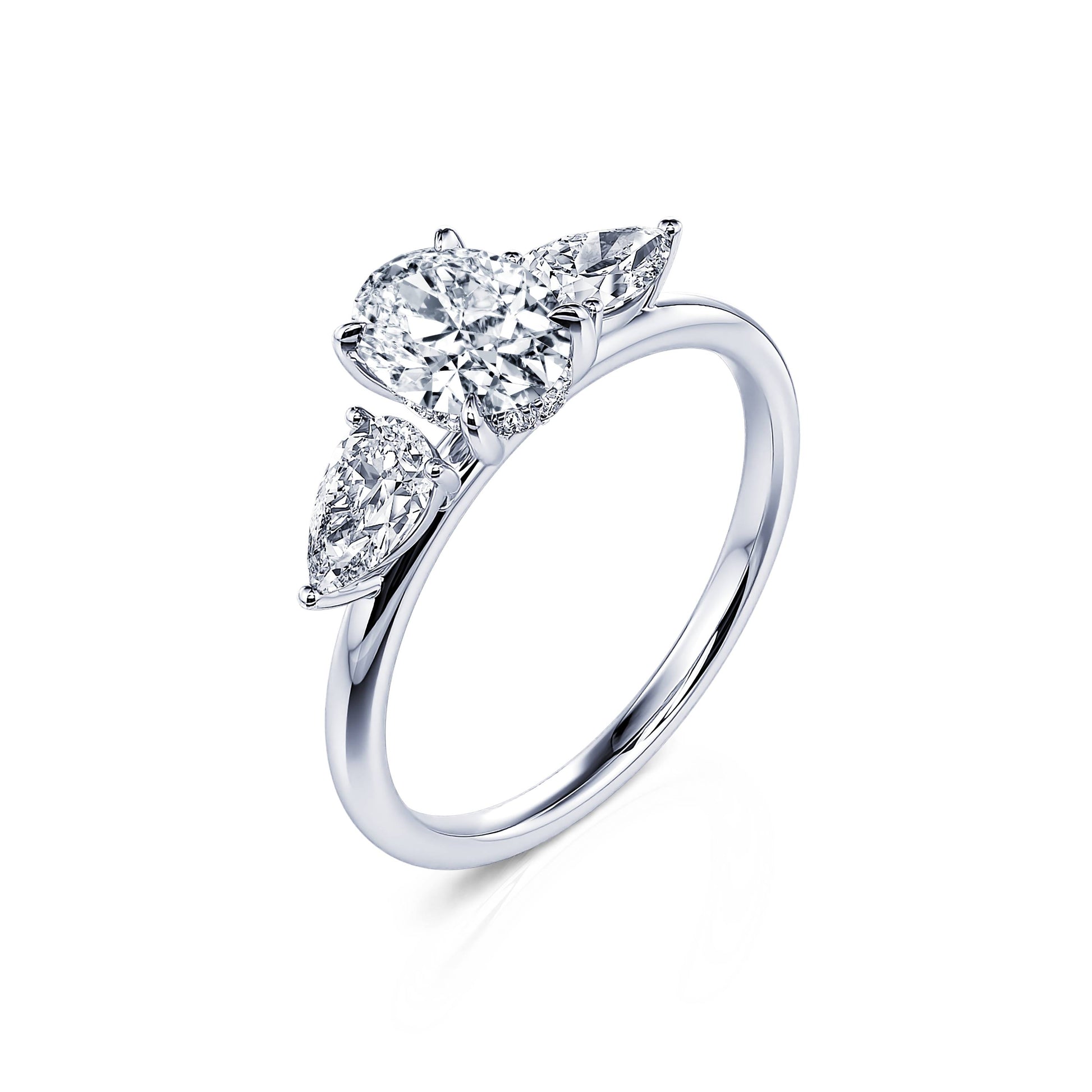 Bague de fiançailles platine diamant Morgan 2