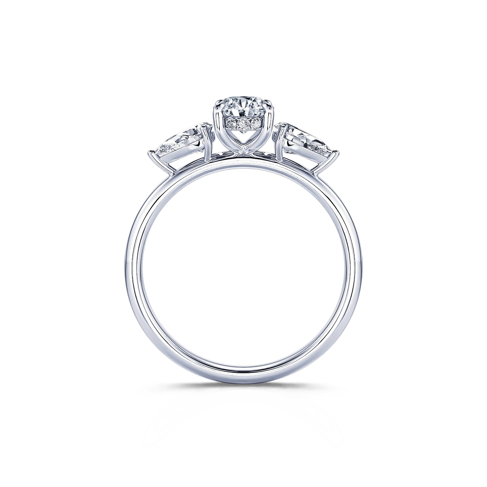 Bague de fiançailles platine diamant Morgan 4