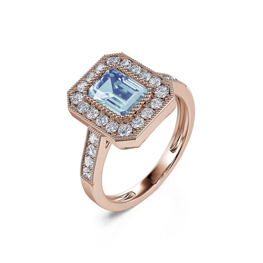 Victoire&nbsp;-&nbsp;Bague de fiançailles diamant or rose #2
