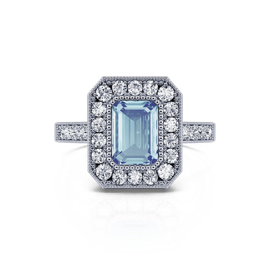Victoire&nbsp;-&nbsp;Bague de fiançailles diamant platine #1
