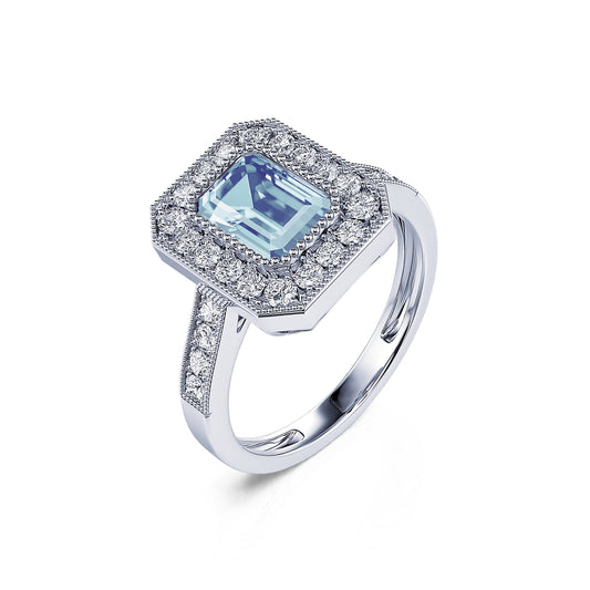 Victoire&nbsp;-&nbsp;Bague de fiançailles diamant platine #2