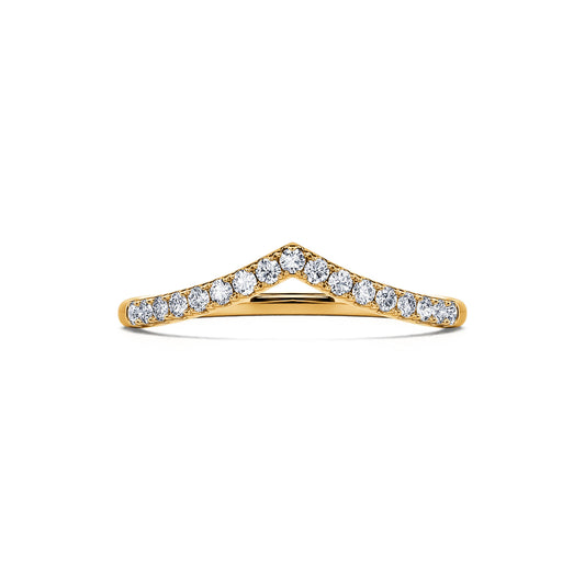 Vittoria S - Alliance demi tour diamant or jaune #2