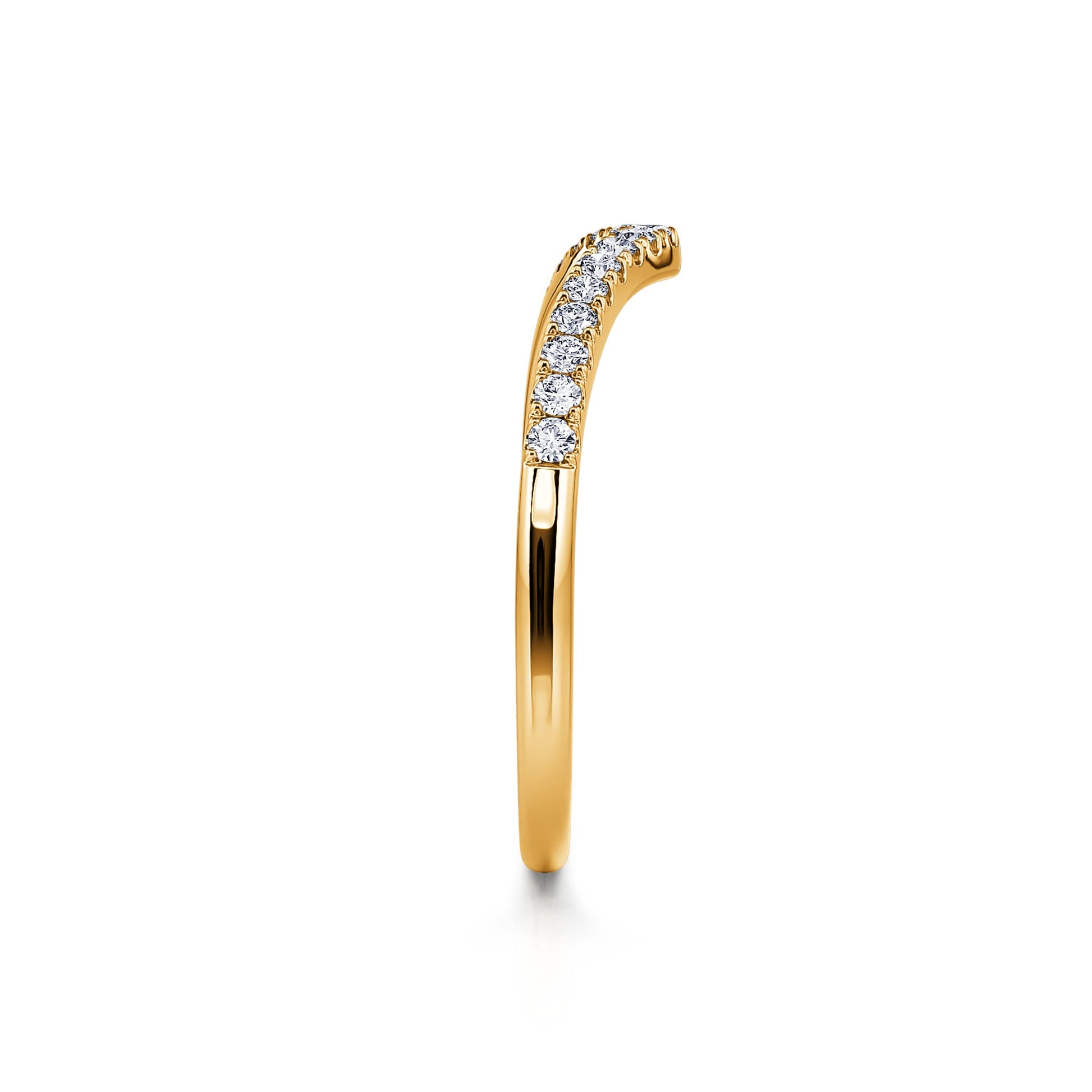 Alliance demi tour diamant or jaune Vittoria S 3