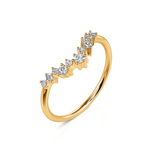 Rosalba S - Alliance diamant or jaune #1