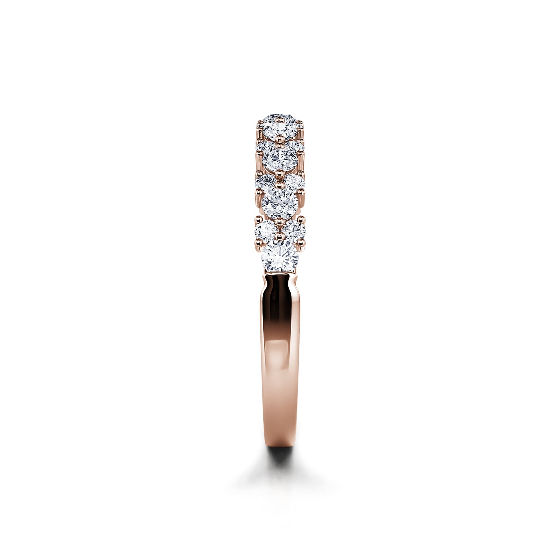 Alliance demi tour or rose diamant Arya 3