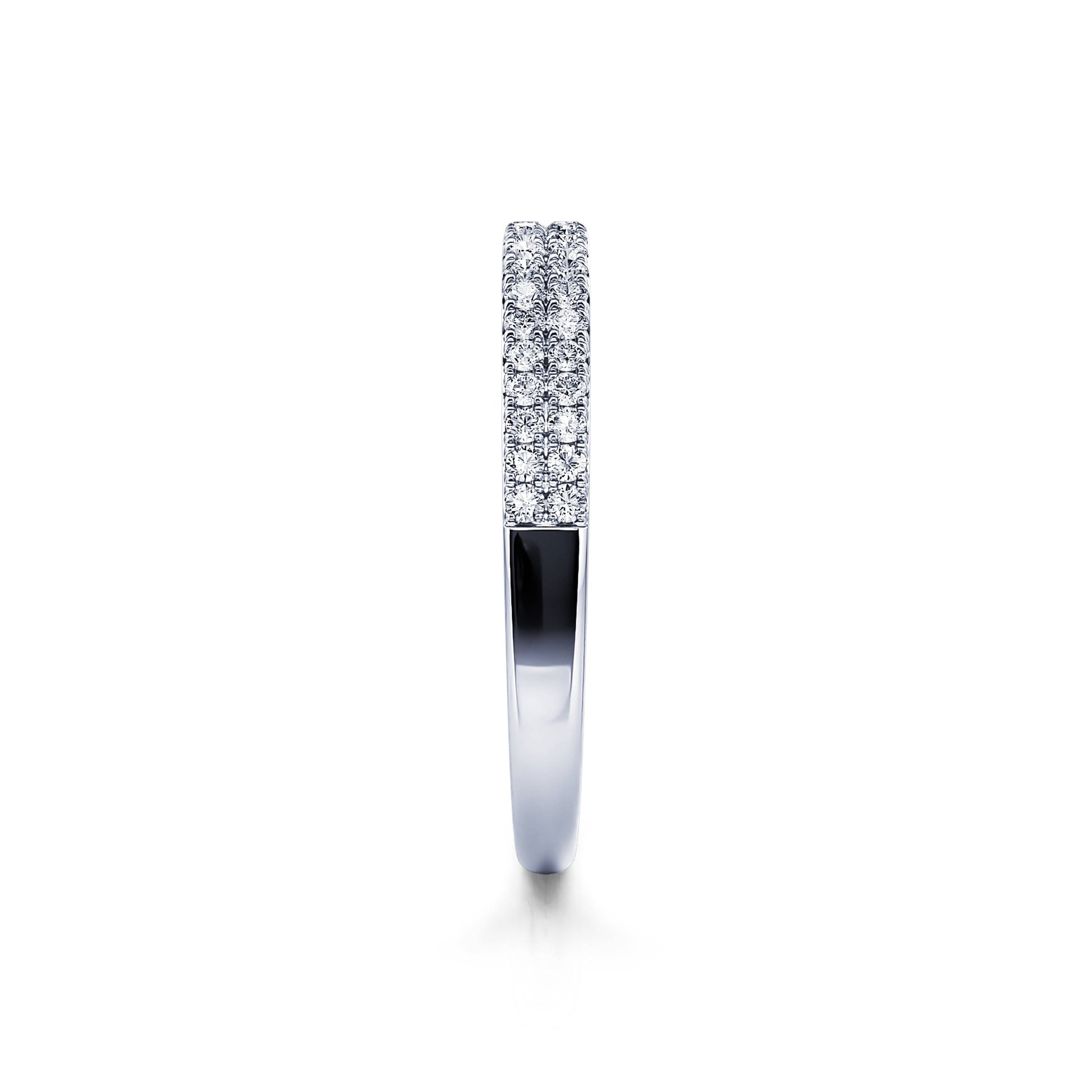 Alliance demi tour diamant pavé platine Venista S 3