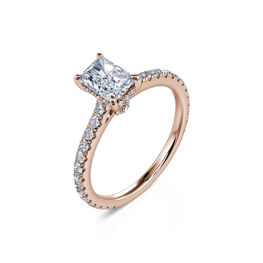 Lana&nbsp;-&nbsp;Solitaire or rose diamant Radiant #2