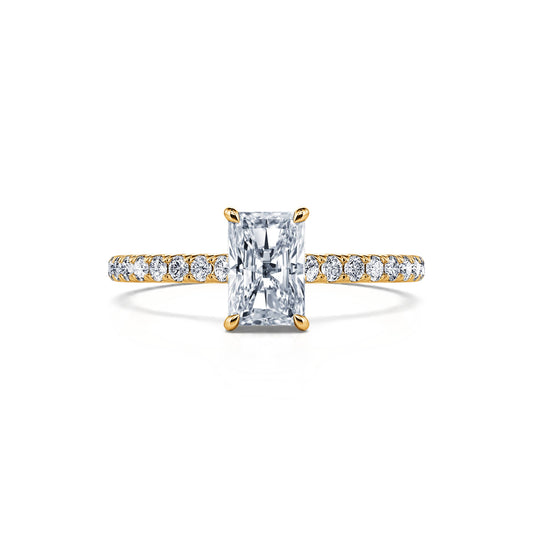 Lana Lab - Solitaire or jaune diamant de synthèse Radiant #1