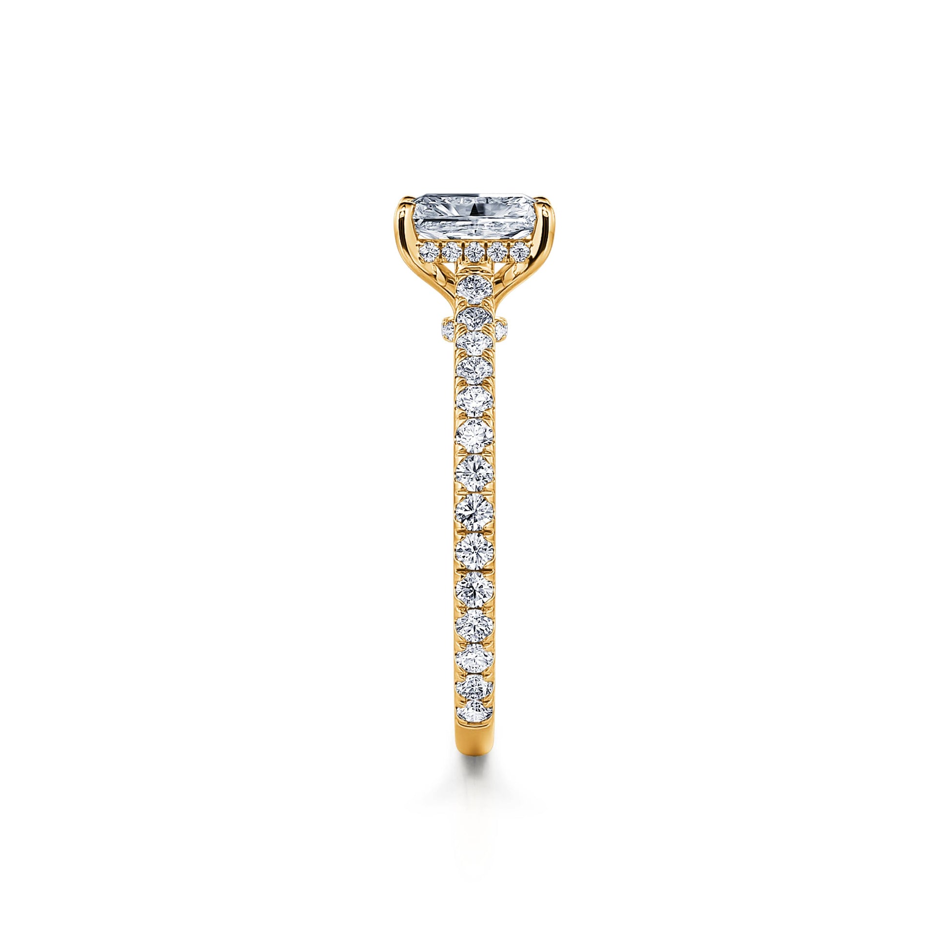Solitaire or jaune diamant Radiant Lana 4