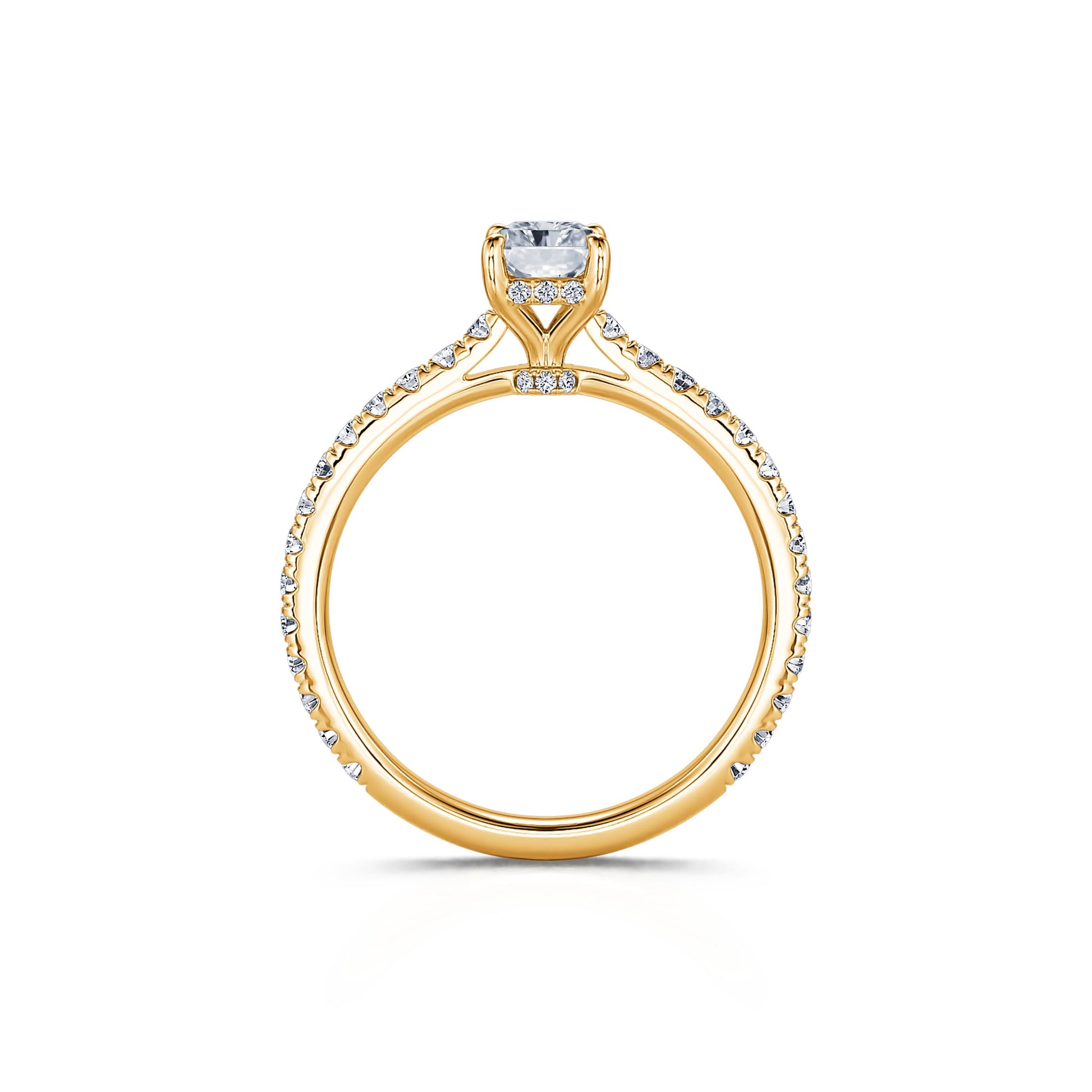 Solitaire or jaune diamant Radiant Lana 3