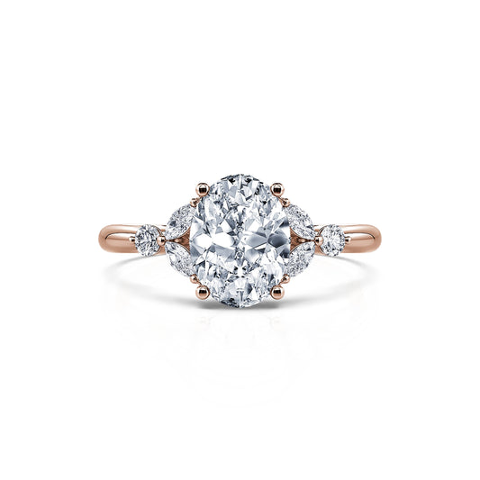 Megane Lab - Bague de fiançailles or rose diamant de synthèse #1