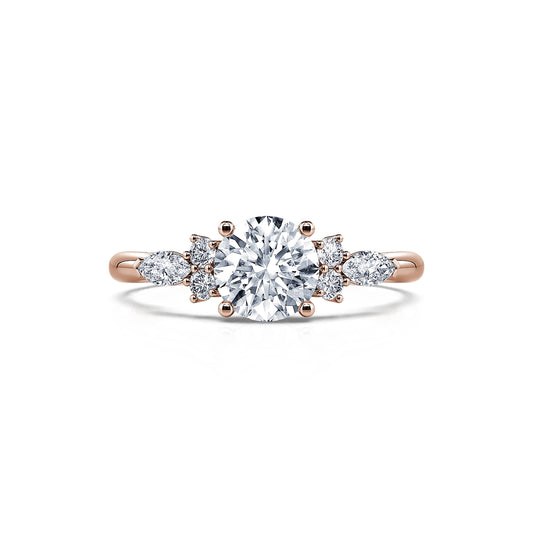 Lyra Lab - Bague de fiançailles or rose diamant de synthèse #1