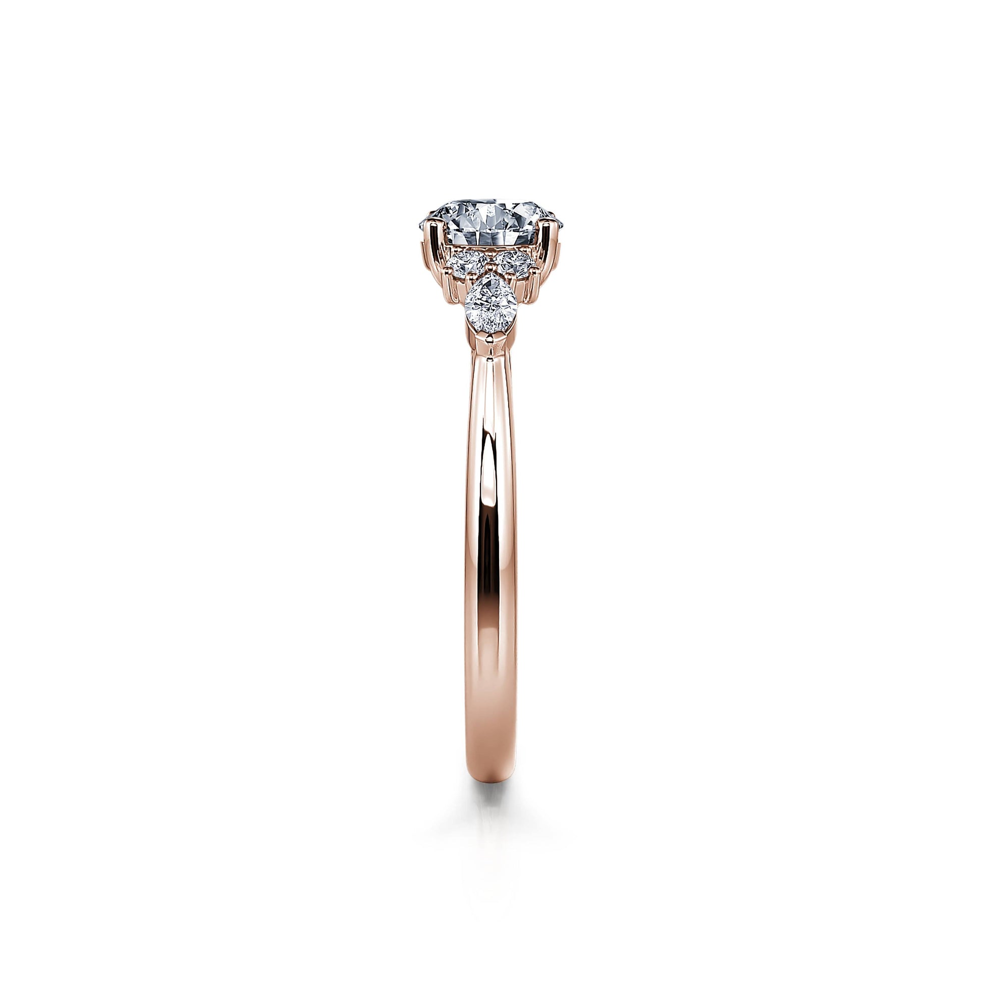 Bague de fiançailles or rose diamant de synthèse Lyra Lab 3